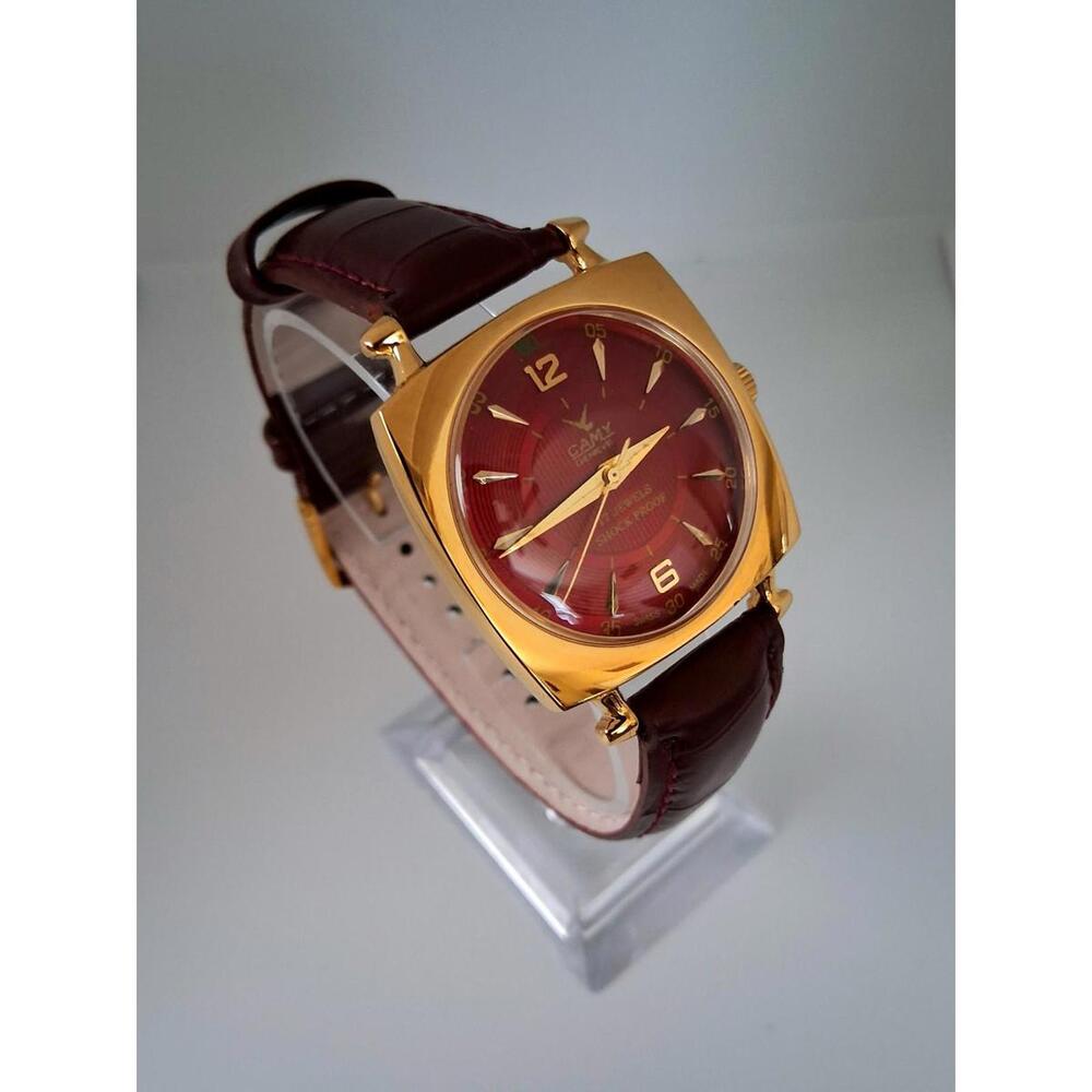 Vintage Camy Men's Leather Mechanical Watch RARE